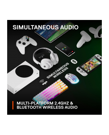 SteelSeries Arctis Nova 7X, gaming headset (Kolor: BIAŁY/Kolor: CZARNY, USB-C, Bluetooth)