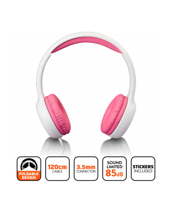 Lenco HP-010, headphones (pink, 3.5 mm jack)