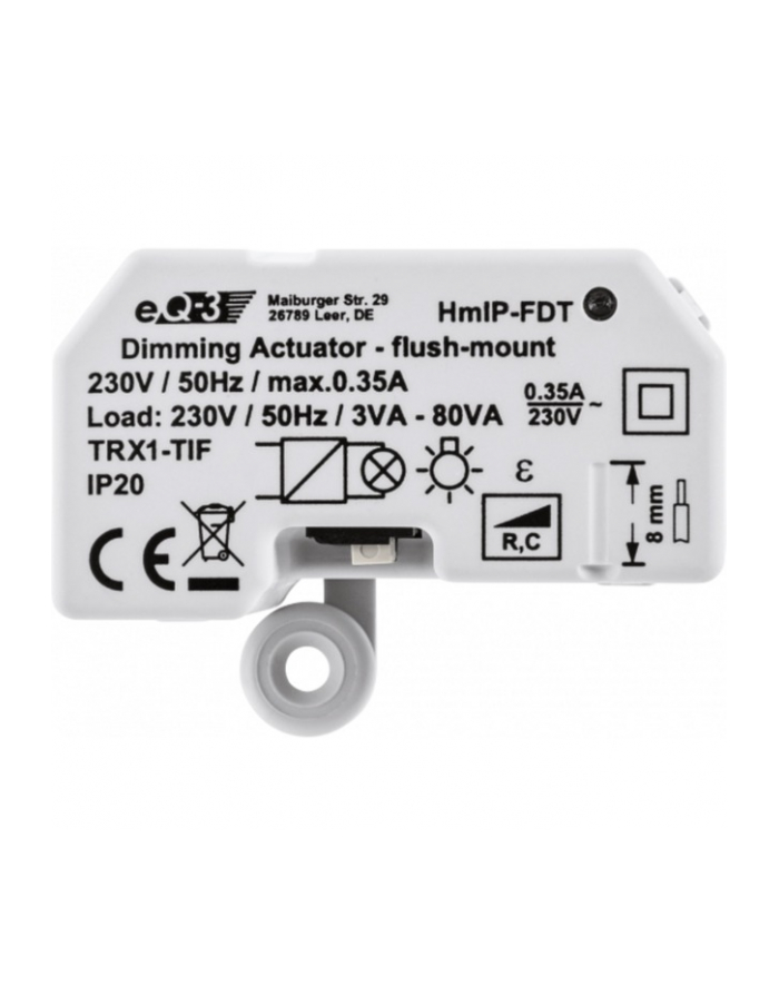 Homematic IP dimming actuator flush-mounted (HmIP-FDT), switch główny