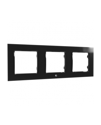 Shelly Wall Frame 3, Cover (Kolor: CZARNY, for Wall Switch)