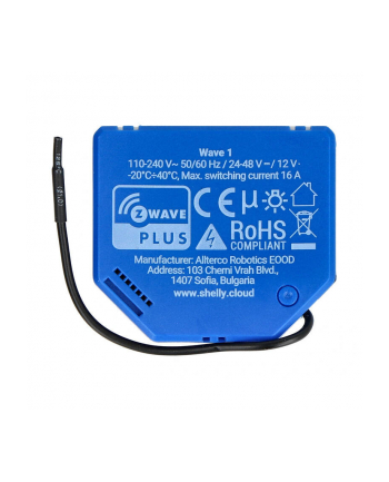 Shelly Wave 1, relay (blue, one channel) nr 1