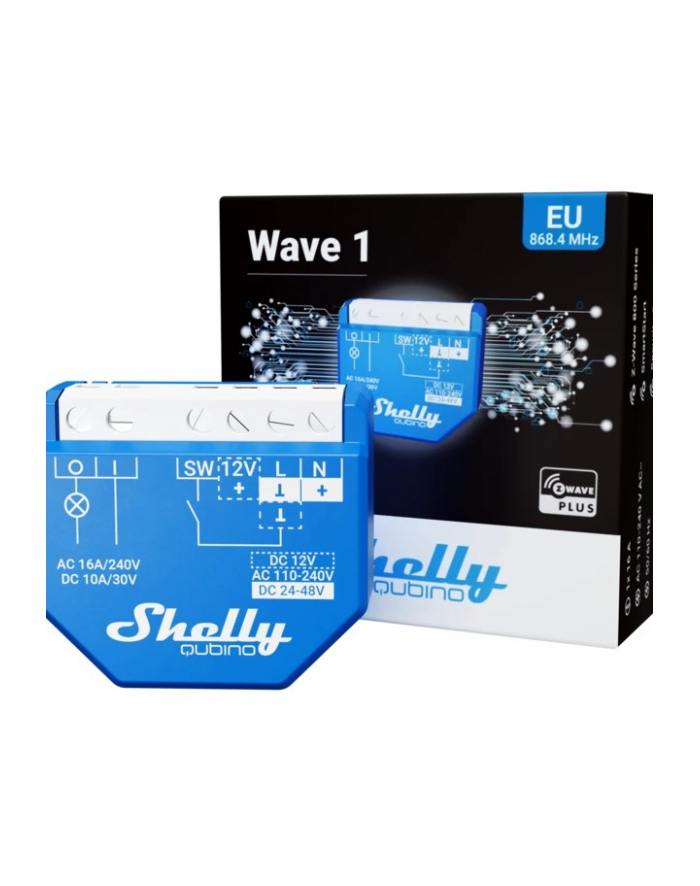 Shelly Wave 1, relay (blue, one channel) główny