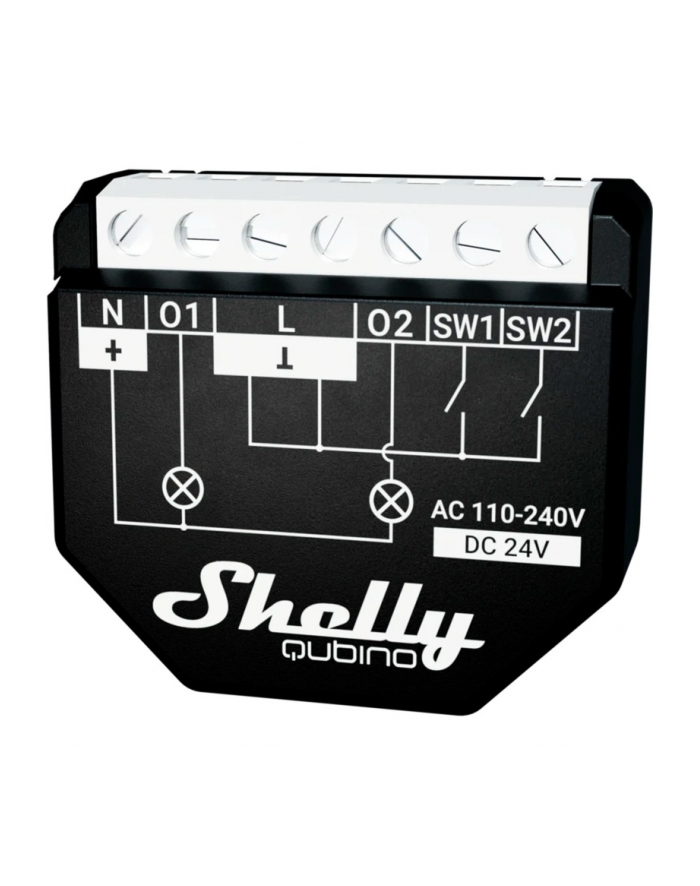 Shelly Wave 2PM, relay (Kolor: CZARNY) główny