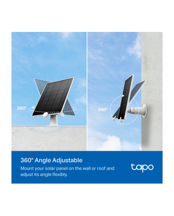 TP-Link Tapo A200 solar panel, charging power 4.5 watts (Kolor: CZARNY/Kolor: BIAŁY, for battery-operated Tapo cameras Tapo C425, Tapo C420, Tapo C400)