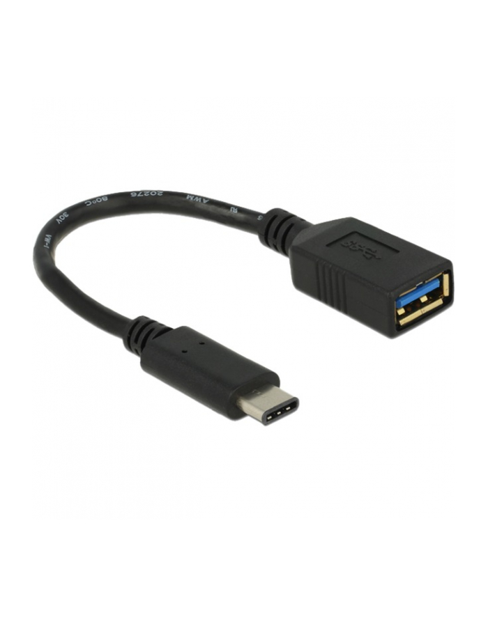 DeLOCK USB 3.2 Gen 1 adapter, USB-C male > USB-A female (Kolor: CZARNY, 15cm) główny