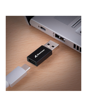 Sharkoon USB 3.2 Gen 1 Adapter OfficePal, USB-A > USB-C / USB-C > USB-A (Kolor: CZARNY, set of 2)
