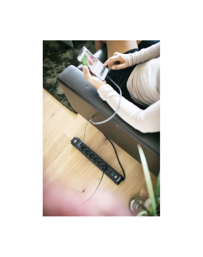 Brennenstuhl Premium-Line power strip 6-way (Kolor: CZARNY, 3 meters, 2x USB) główny