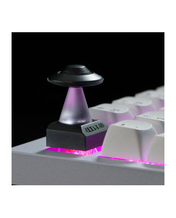 Keychron UFO Aluminum Alloy Artisan Keycap, Keycap (Kolor: CZARNY/silver)