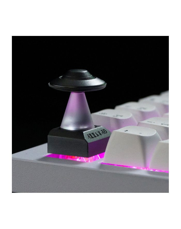 Keychron UFO Aluminum Alloy Artisan Keycap, Keycap (Kolor: CZARNY/silver) główny