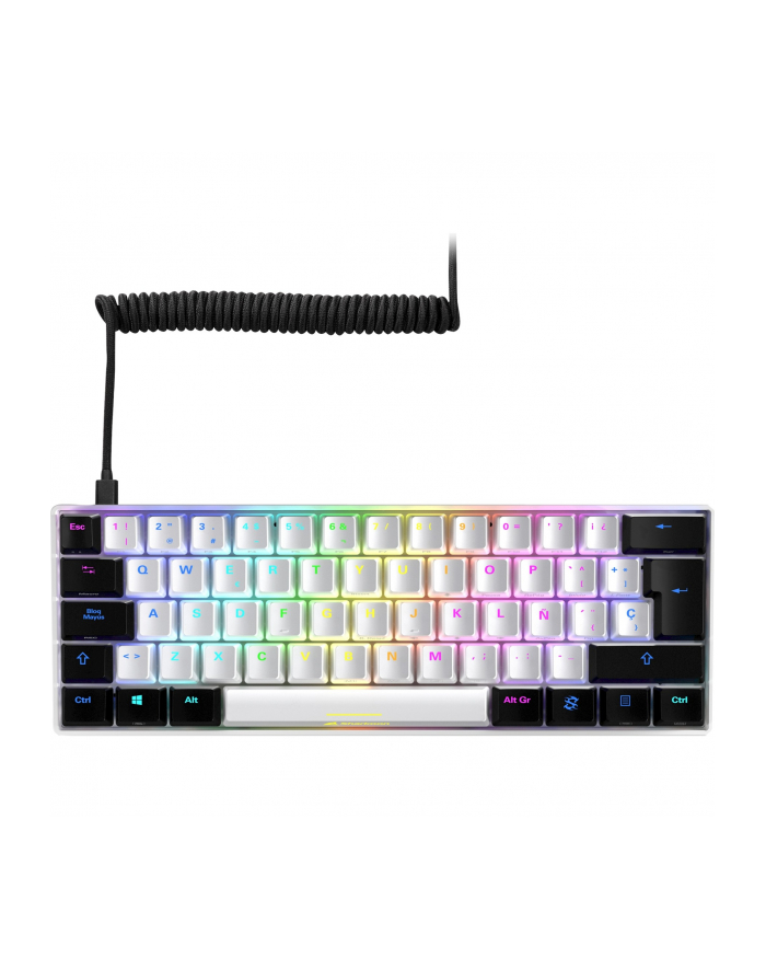 Sharkoon SKILLER SGK50 S4, gaming keyboard (Kolor: BIAŁY/Kolor: CZARNY, ES layout, Kailh Red) główny