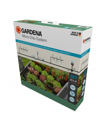 GARD-ENA Micro-Drip System Drip Irrigation Set Raised Bed/Bed, 35 Plants, Dripper (Black/Grey, Model 2023)