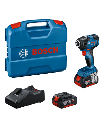 bosch powertools Bosch cordless impact wrench GDR 18V-200 Professional, 18Volt (blue/Kolor: CZARNY, 2x Li-ion battery 4.0Ah, L-case)