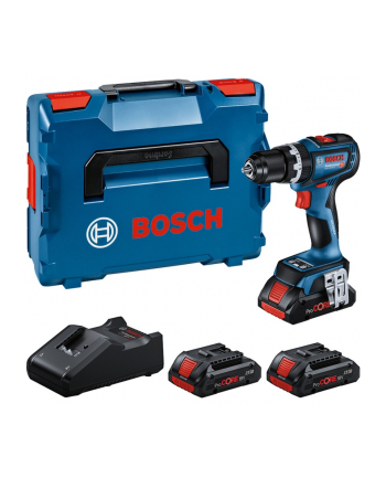 bosch powertools Bosch cordless impact drill GSB 18V-90 C Professional, 18Volt (blue/Kolor: CZARNY, 3x Li-Ion battery ProCORE18V 4.0Ah, in L-BOXX)