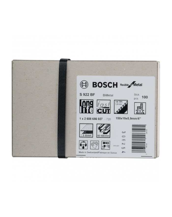 bosch powertools Bosch reciprocating saw blade S 922 BF Flexible for Metal, 100 pieces (length 150mm) główny