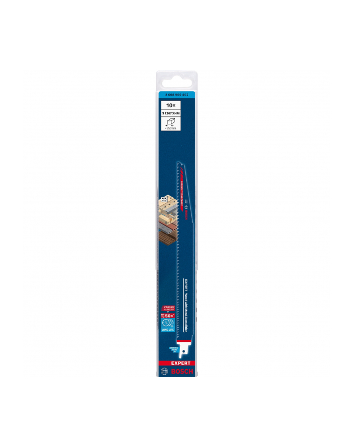 bosch powertools Bosch Expert reciprocating saw blade 'Wood with Metal Demolition' S 1267 XHM, 10 pieces (length 300mm) główny