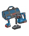 bosch powertools Bosch combination set cordless impact drill GSB 18V-45 + cordless hammer drill GBH 18V-22 (blue, 2x Li-ion battery 4.0Ah, tool bag) - nr 1