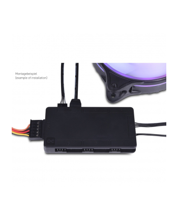 Alphacool Core 6x 4-pin PWM/DRGB splitter, fan controller (Kolor: CZARNY, with SATA power connector)