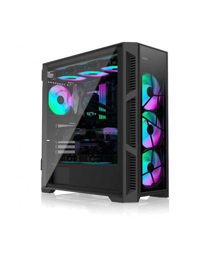 RAIJINTEK PONOS ULTRA TG4, tower case (Kolor: CZARNY, front and side panels made of tempered glass) główny