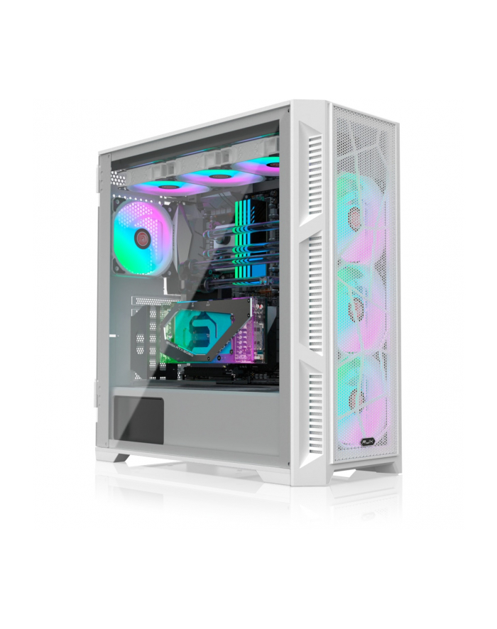 RAIJINTEK PONOS ULTRA WHITE MS4, tower case (Kolor: BIAŁY, side panel made of tempered glass) główny