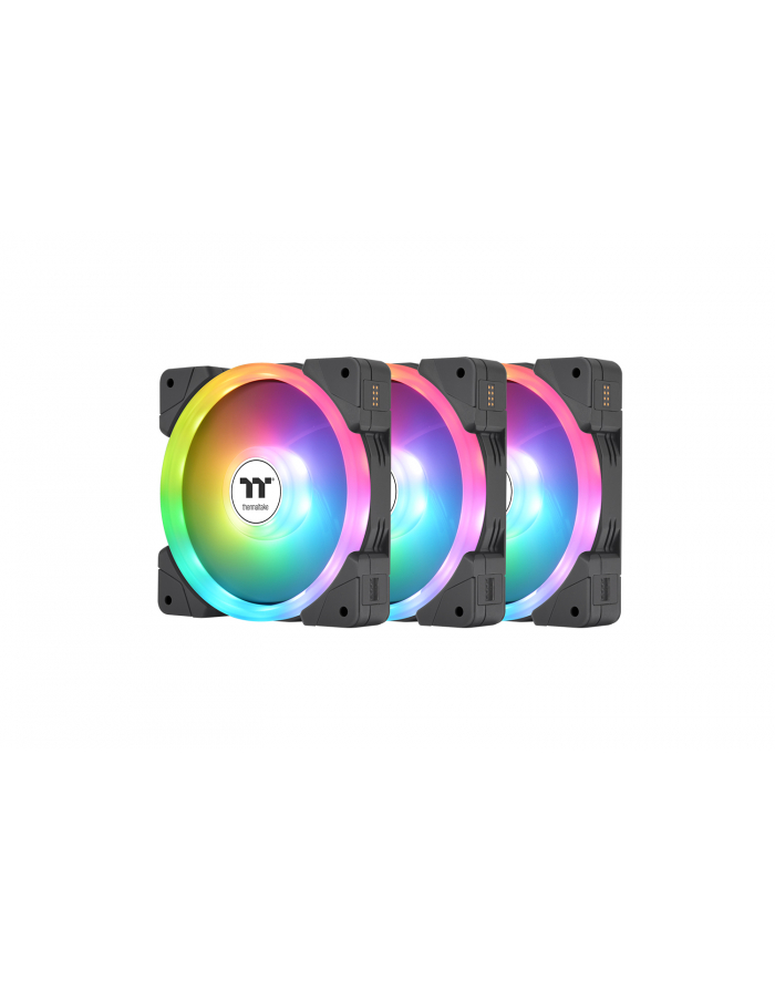 Thermaltake SWAFAN EX12 ARGB Sync PC Cooling Fan TT Premium Edition, Case Fan (Kolor: CZARNY, Pack of 3) główny