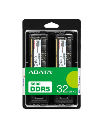 ADATA DDR5 - 32GB - 5600 - CL - 46 (2x 16 GB) dual kit, RAM (Kolor: CZARNY, AD5U560032G-DT, Premier Tray)