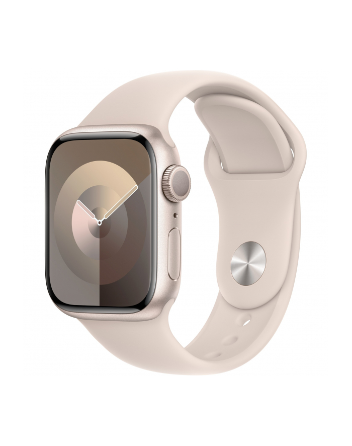 Apple Watch Series 9, Smartwatch (silver/light beige, aluminum, 41 mm, sports band) główny