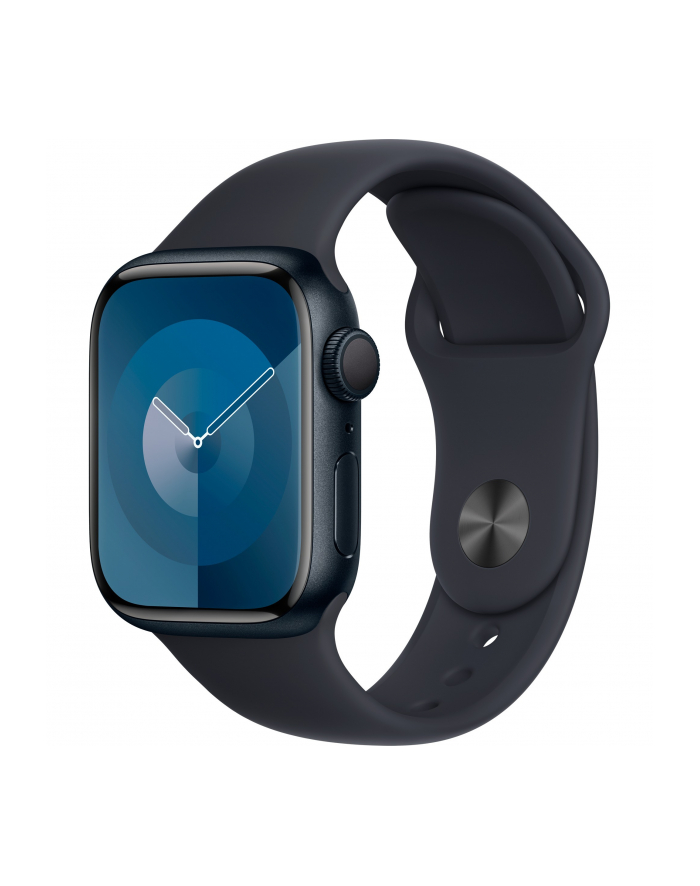 Apple Watch Series 9, Smartwatch (Kolor: CZARNY/dark blue, aluminum, 41 mm, sports band) główny