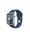 Apple Watch Series 9, Smartwatch (silver/blue, aluminum, 41 mm, sports strap) - nr 1