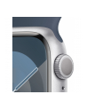 Apple Watch Series 9, Smartwatch (silver/blue, aluminum, 41 mm, sports strap) - nr 9