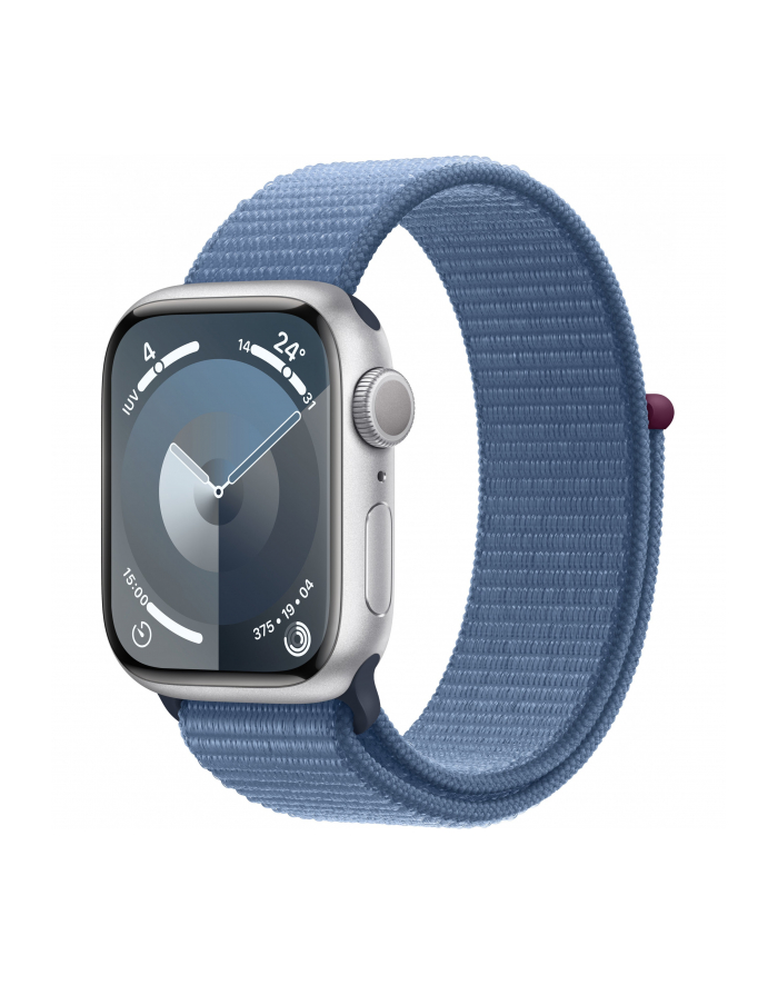 Apple Watch Series 9, Smartwatch (silver/blue, aluminum, 41 mm, Sport Loop) główny