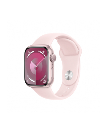 Apple Watch Series 9, Smartwatch (pink/rose, aluminum, 41 mm, sports strap)
