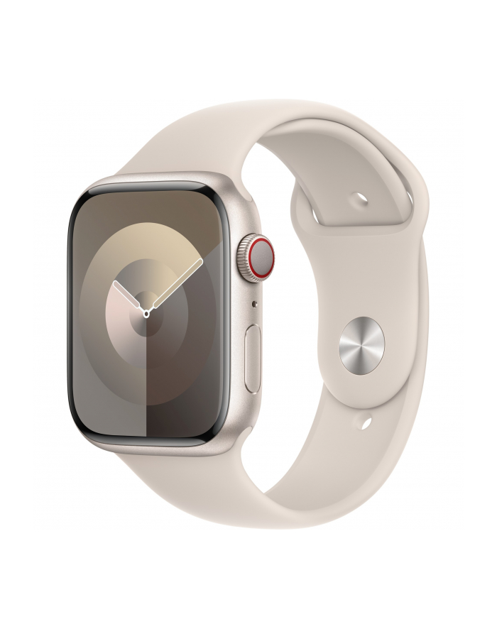 Apple Watch Series 9, Smartwatch (silver/light beige, aluminum, 45 mm, sports band) główny
