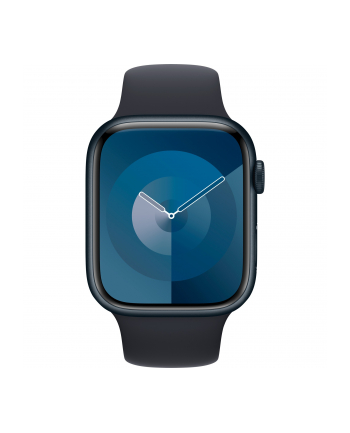 Apple Watch Series 9, Smartwatch (dark blue/dark blue, aluminum, 45 mm, sports band)