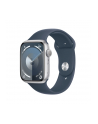 Apple Watch Series 9, Smartwatch (silver/blue, aluminum, 45 mm, sports band) - nr 1