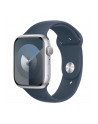 Apple Watch Series 9, Smartwatch (silver/blue, aluminum, 45 mm, sports band) - nr 7
