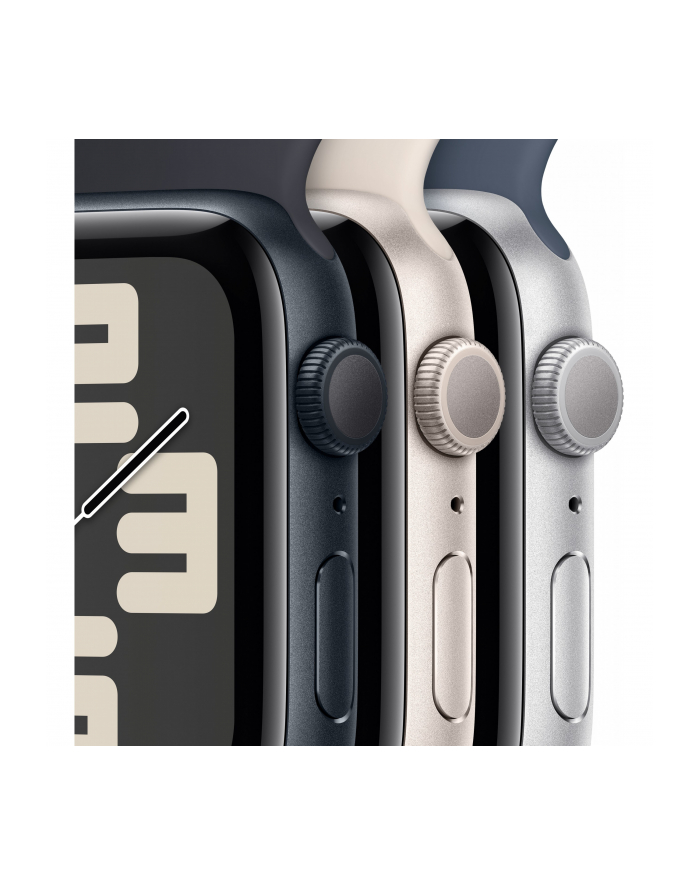 Apple Watch SE (2023), Smartwatch (silver/light beige, 40 mm, sports strap, aluminum) główny