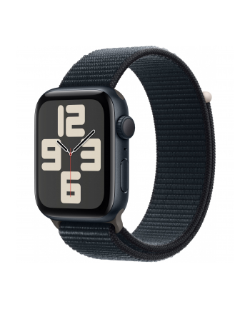 Apple Watch SE (2023), Smartwatch (dark blue/dark blue, 44 mm, Sport Loop, aluminum)