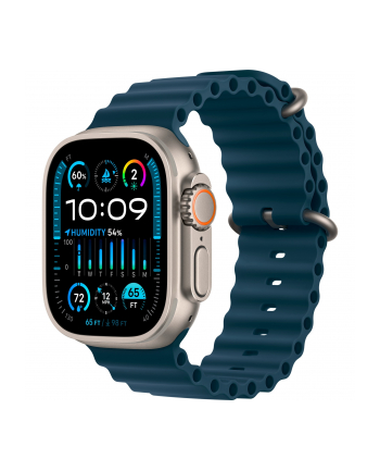 Apple Watch Ultra 2, Smartwatch (dark blue, 49 mm, Ocean strap, titanium case, cellular)