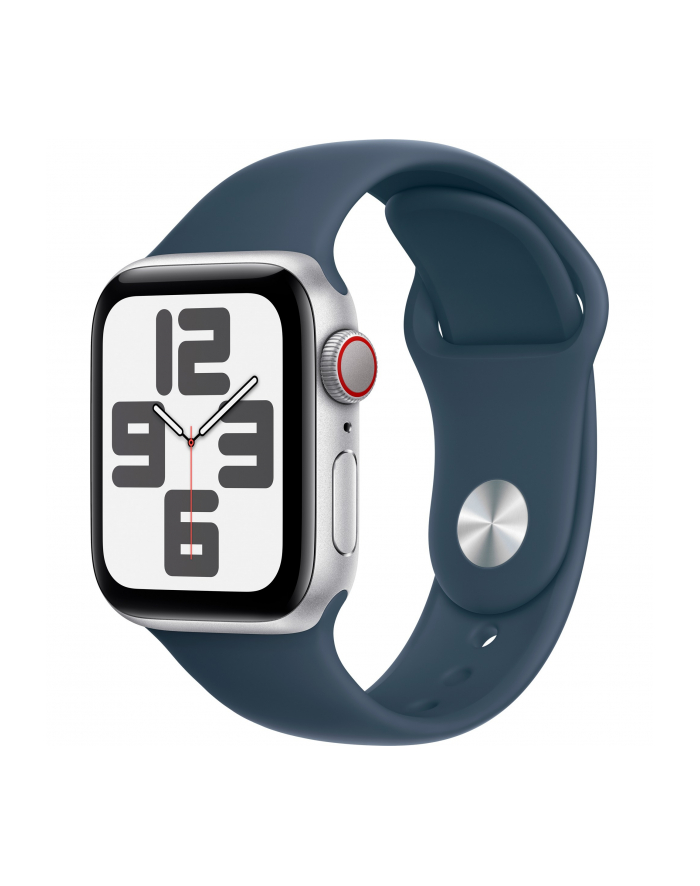 Apple Watch SE (2023), Smartwatch (silver/blue, 40 mm, sports strap, aluminum, cellular) główny