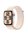 Apple Watch SE (2023), Smartwatch (silver/light beige, 44 mm, Sport Loop, Aluminum, Cellular) - nr 5