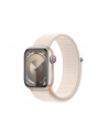 Apple Watch Series 9, Smartwatch (silver/beige, aluminum, 41 mm, Sport Loop, Cellular) - nr 1