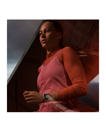 Apple Watch Series 9, Smartwatch (silver/dark blue, aluminum, 41 mm, sports strap, cellular)