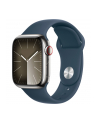 Apple Watch Series 9, Smartwatch (silver/dark blue, stainless steel, 41 mm, sports strap, cellular) - nr 11