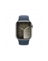 Apple Watch Series 9, Smartwatch (silver/dark blue, stainless steel, 41 mm, sports strap, cellular) - nr 5