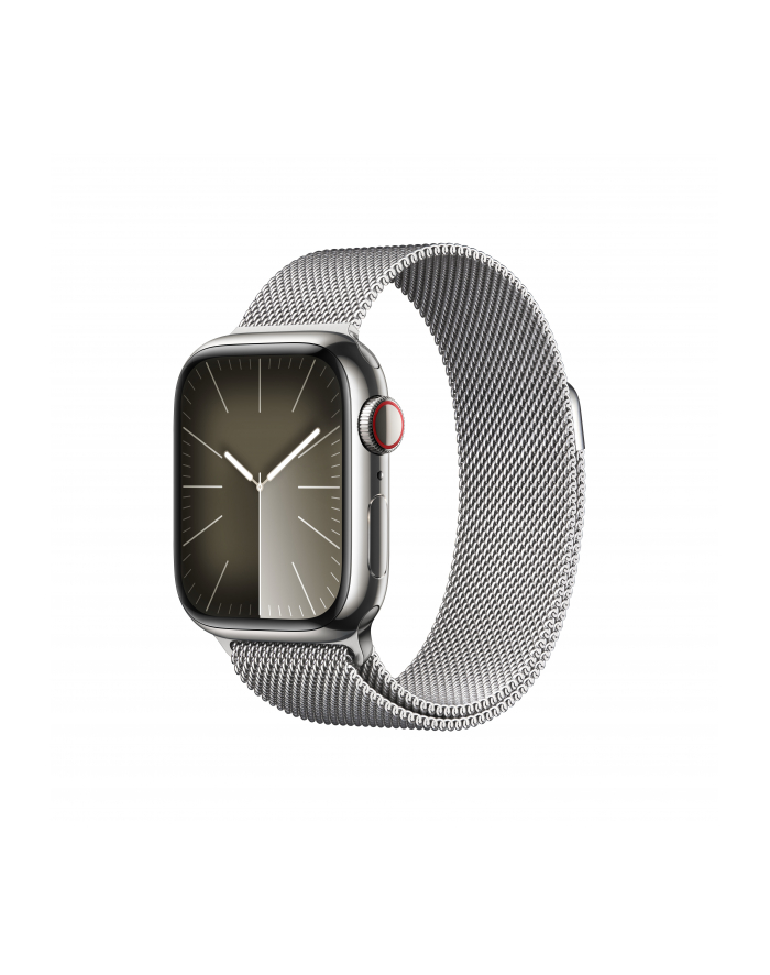 Apple Watch Series 9, Smartwatch (silver/silver, stainless steel, 41 mm, Milanese bracelet, cellular) główny