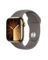 Apple Watch Series 9, Smartwatch (gold/brown, stainless steel, 41 mm, sports strap, cellular) - nr 1