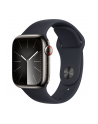 Apple Watch Series 9, Smartwatch (graphite/dark blue, stainless steel, 41 mm, sports strap, cellular) - nr 13