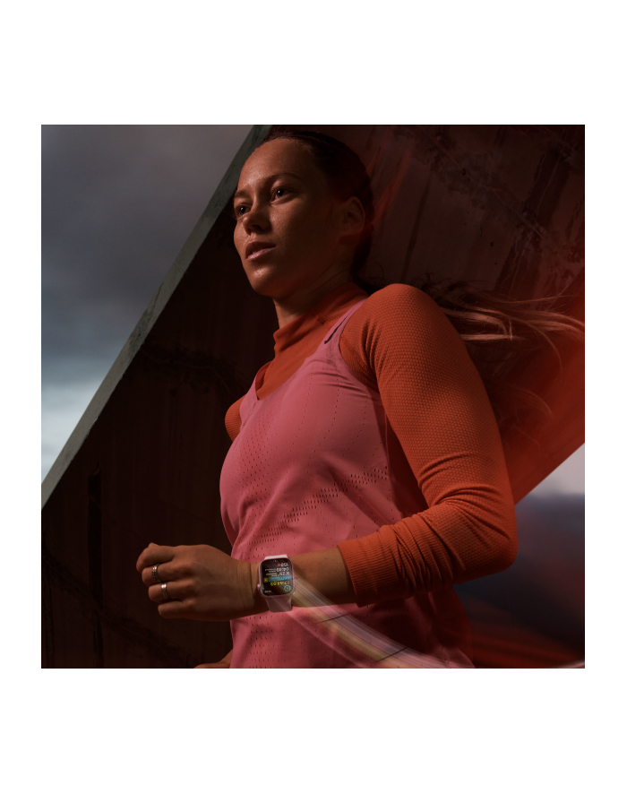 Apple Watch Series 9, Smartwatch (silver/beige, aluminum, 45 mm, sports bracelet, cellular) główny