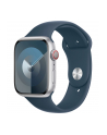 Apple Watch Series 9, Smartwatch (silver/dark blue, aluminum, 45 mm, sports band, cellular) - nr 11