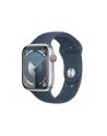 Apple Watch Series 9, Smartwatch (silver/dark blue, aluminum, 45 mm, sports band, cellular) - nr 18